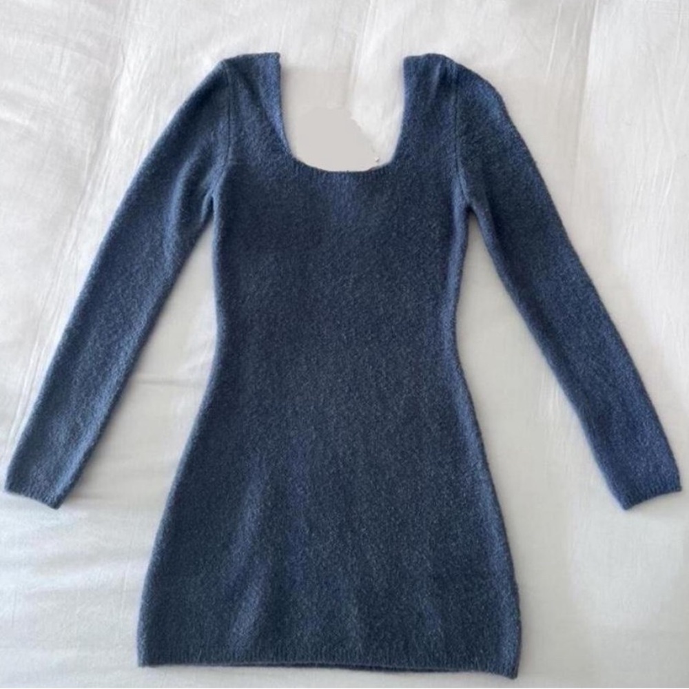 Zara Long Sleeve Blue Dress